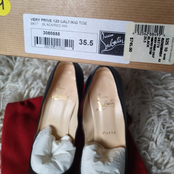 Christian Louboutin Very Prive 120 Calf/Kid Toe Size 35.5 - Picture 6 of 7